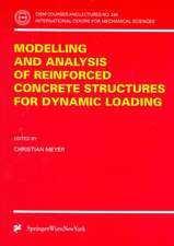 Modelling and Analysis of Reinforced Concrete Structures for Dynamic Loading