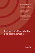 Reform des Kindschafts- und Namensrechts