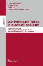 Open Learning and Teaching in Educational Communities