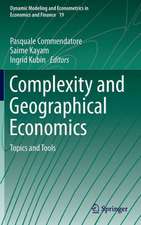 Complexity and Geographical Economics: Topics and Tools