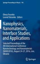 Nanophysics, Nanomaterials, Interface Studies, and Applications: Selected Proceedings of the 4th International Conference Nanotechnology and Nanomaterials (NANO2016), August 24-27, 2016, Lviv, Ukraine