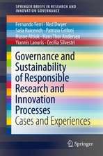 Governance and Sustainability of Responsible Research and Innovation Processes: Cases and Experiences