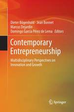 Contemporary Entrepreneurship: Multidisciplinary Perspectives on Innovation and Growth