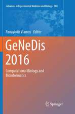 GeNeDis 2016: Computational Biology and Bioinformatics