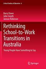 Rethinking School-to-Work Transitions in Australia: Young People Have Something to Say