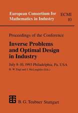 Proceedings of the Conference Inverse Problems and Optimal Design in Industry: July 8–10, 1993 Philadelphia, Pa. USA