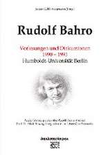 Hoppmann, J: Rudolf Bahro: Vorlesungen und Diskussionen 1990