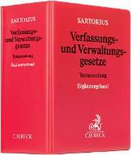 Verfassungs- und Verwaltungsgesetze 1 der Bundesrepublik Deutschland. Ergänzungsband (ohne Fortsetzungsnotierung). Inkl. 63. Ergänzungslieferung