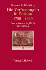 Die Verfassungen in Europa 1789 - 1949