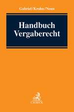 Handbuch des Vergaberechts