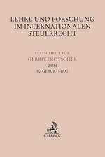 Lehre und Forschung im Internationalen Steuerrecht