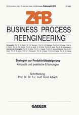 Business Process Reengineering: Strategien zur Produktivitätssteigerung. Konzepte und praktische Erfahrungen