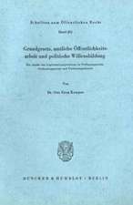 Grundgesetz, amtliche Öffentlichkeitsarbeit und politische Willensbildung.