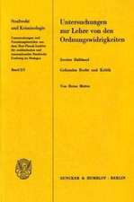 Untersuchungen zur Lehre von den Ordnungswidrigkeiten II