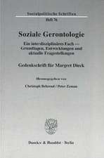 Soziale Gerontologie.