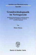 Grundrechtsdogmatik im Vertragsrecht.