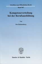 Kompetenzverteilung bei der Berufsausbildung