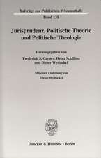 Jurisprudenz, Politische Theorie und Politische Theologie.