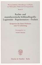 Rechts- und staatstheoretische Schlüsselbegriffe: Legitimität - Repräsentation - Freiheit