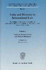 Unity and Diversity in International Law