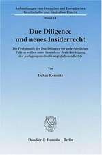 Due Diligence und neues Insiderrecht.