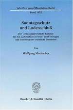 Sonntagsschutz und Ladenschluß