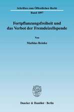 Fortpflanzungsfreiheit und das Verbot der Fremdeizellspende