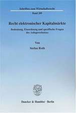 Recht elektronischer Kapitalmärkte