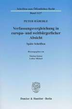 Verfassungsvergleichung in europa- und weltbürgerlicher Absicht