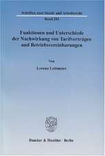 Funktionen und Unterschiede der Nachwirkung von Tarifverträgen und Betriebsvereinbarungen