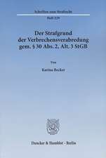 Der Strafgrund der Verbrechensverabredung gem. § 30 Abs. 2, Alt. 3 StGB