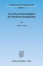 Zur Informationstätigkeit des Bundesrechnungshofes