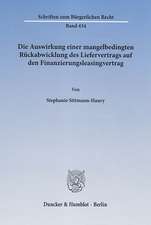 Die Auswirkung einer mangelbedingten Rückabwicklung des Liefervertrags auf den Finanzierungsleasingvertrag