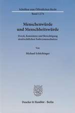 Menschenwürde und Menschheitswürde