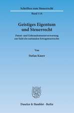 Geistiges Eigentum und Steuerrecht