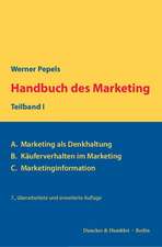 Handbuch des Marketing, Teilband I