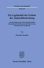 Die Legitimität des Verbots der Auslandsbestechung