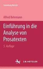 Einführung in die Analyse von Prosatexten