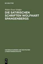 Die satirischen Schriften Wolfhart Spangenbergs