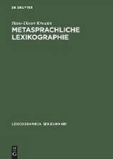 Metasprachliche Lexikographie: Untersuchungen zur Kodifizierung der linguistischen Terminologie