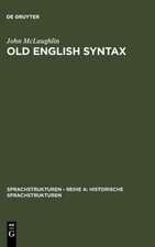 Old English Syntax: a handbook