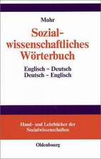 Sozialwissenschaftliches Wörterbuch: Englisch–Deutsch, Deutsch–Englisch