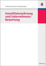 Investitionsrechnung und Unternehmensbewertung