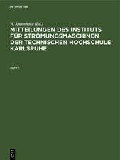 Mitteilungen des Instituts für Strömungsmaschinen der Technischen Hochschule Karlsruhe. Heft 1