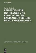 Leitfaden für Rohrleger und Einrichter der sanitären Technik, Band 1: Gasanlagen