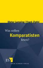 Was sollen Komparatisten lesen?