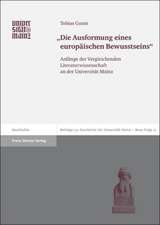 Die Ausformung Eines Europaischen Bewusstseins: Anfange der Vergleichenden Literaturwissenschaft An der Universitat Mainz