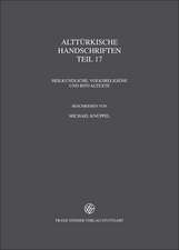 Verzeichnis der orientalischen Handschriften in Deutschland 13.25. Alttürkische Handschriften