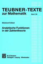 Analytische Funktionen in der Zahlentheorie