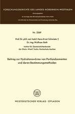 Beitrag zur Hydrationswärme von Portlandzementen und deren Bestimmungsmethoden